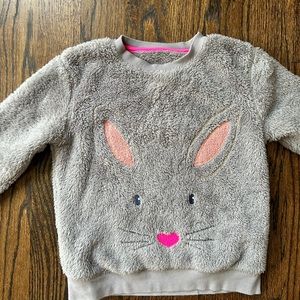 Mini Boden Fleece Sherpa Bunny face sweatshirt